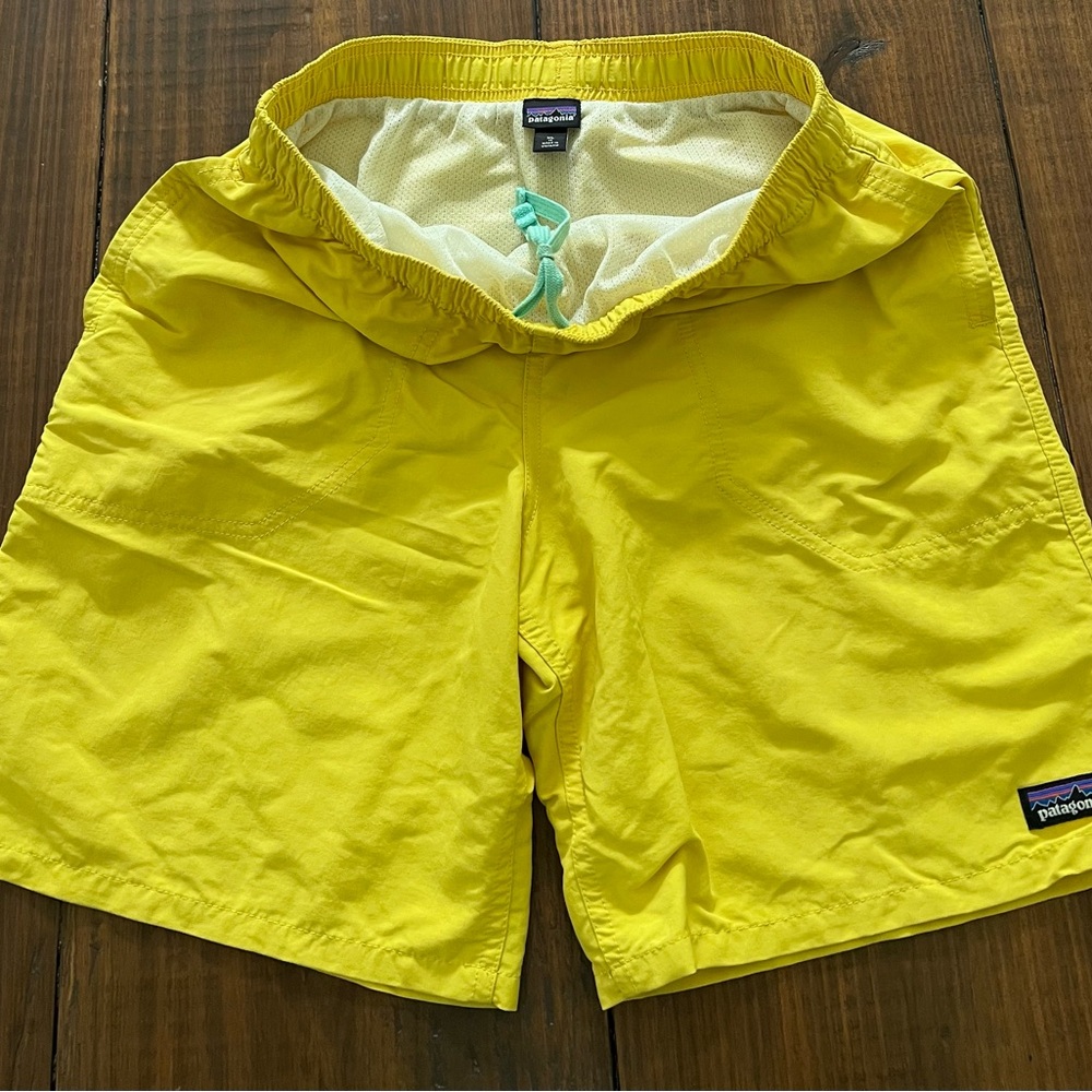 Patagonia Kids Swim Trunks - Canary Yellow